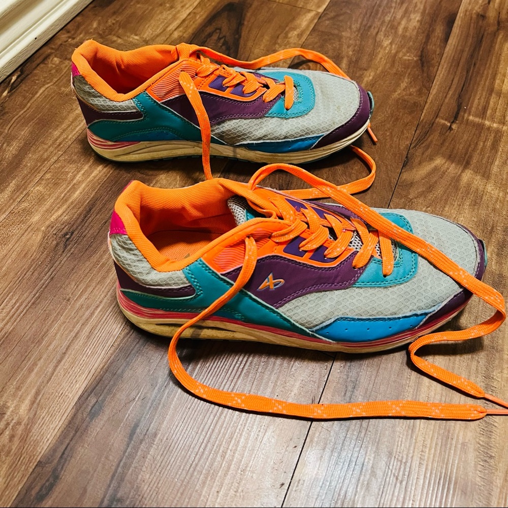 Colorful Athletic Tennis Shoes (size 8)